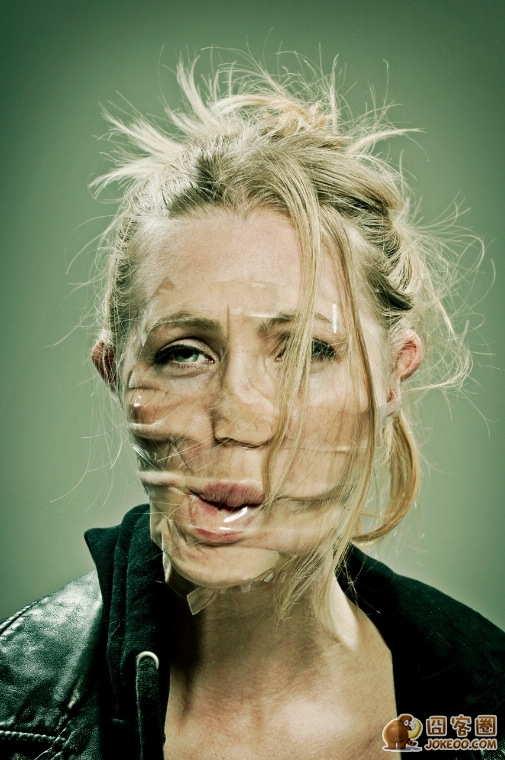 图片[32]-艺术家胶带贴脸颊如僵尸附身一般[34P]-囧客圈