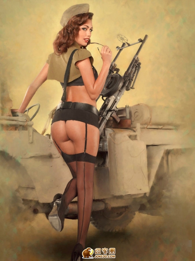 图片[7]-艳女郎演绎性感女兵 半裸翘臀军旅风-囧客圈